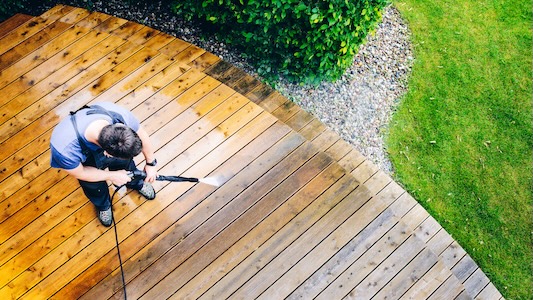 Deck cleaning wood composite decks wet climates